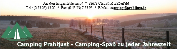 Campingplatz Prahljust in Clausthal-Zellerfeld